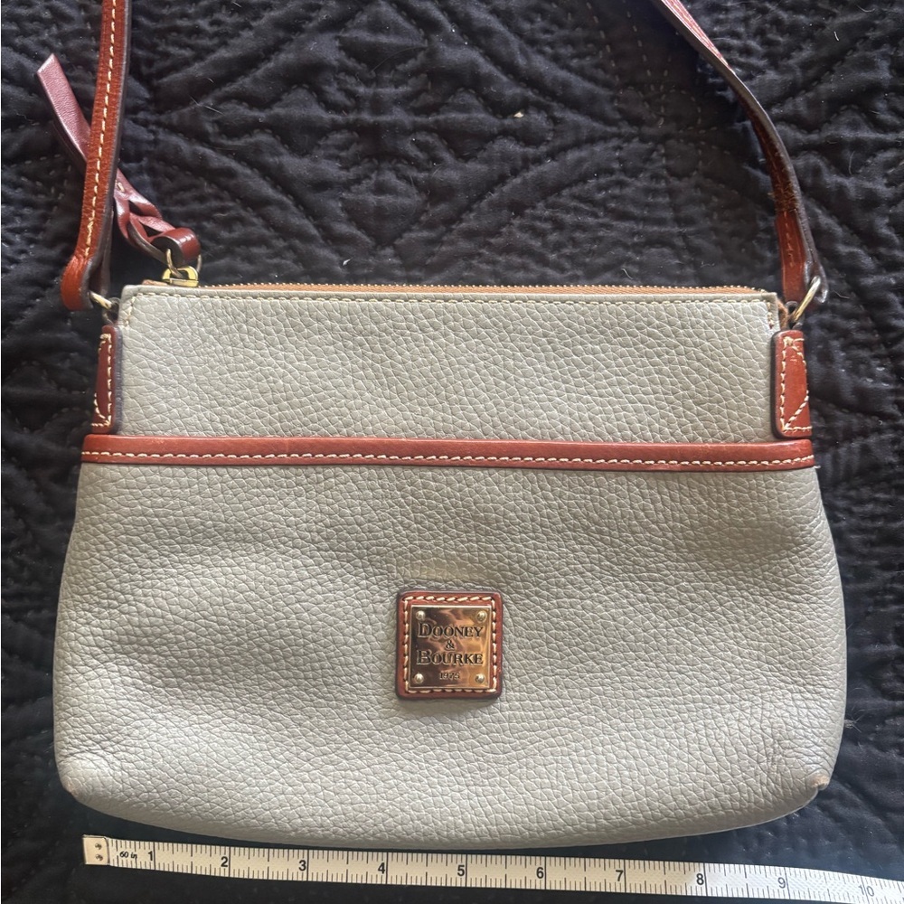 Dooney & Bourke Gray and Brown Crossbody Bag - Picture 12 of 14